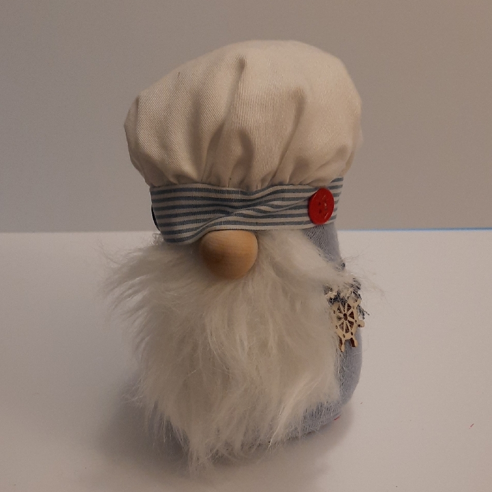 Hand made Striped Blue and White Nautical Gnome